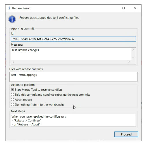 Rebase Conflict Result