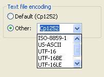 text file encoding